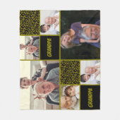 Couverture Polaire  Grandpa Custom Photo Collage  (Devant)