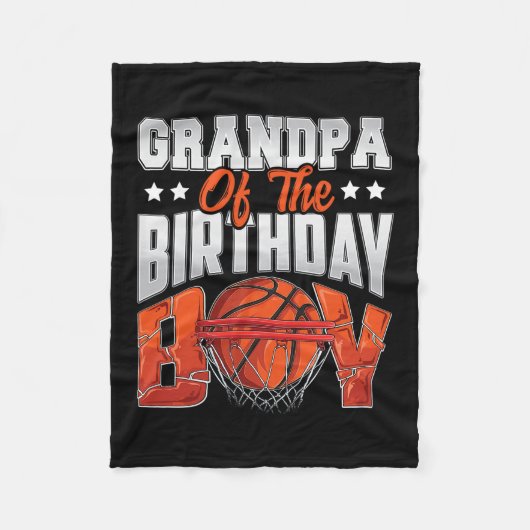 Couverture Polaire Grandpa Sketll Birthday Boy Family Ller B-day Part (Devant)