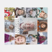 Couverture Polaire Grandpa's Mischief Crew Photo Collage Keepsake (Devant (Horizontal))