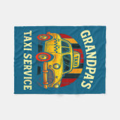 Couverture Polaire Grandpa's Taxi Service - Funny Cab Driver Quote  (Devant (Horizontal))