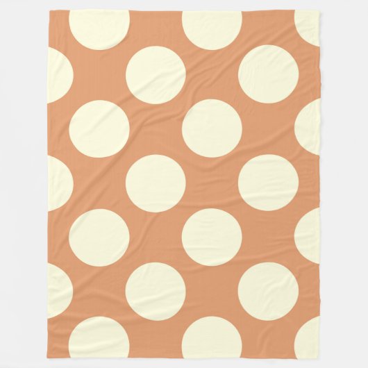 Couverture polaire Grands cercles Points Crème Bro (Devant)