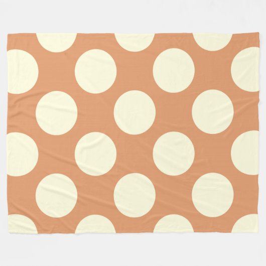 Couverture polaire Grands cercles Points Crème Bro (Devant (Horizontal))