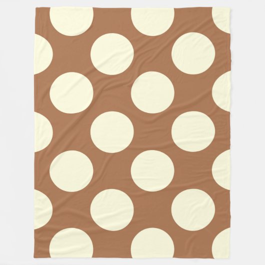 Couverture polaire Grands cercles Points Crème Bro (Devant)
