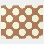 Couverture polaire Grands cercles Points Crème Bro (Devant (Horizontal))