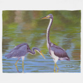 Couverture Polaire Grands hérons (Devant (Horizontal))