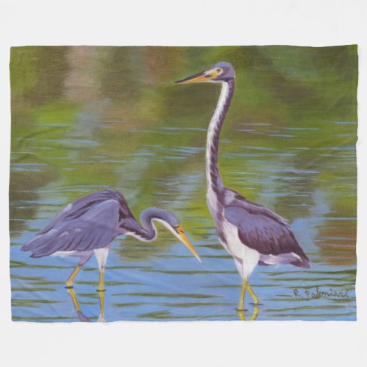 Couverture Polaire Grands hérons (Devant (Horizontal))