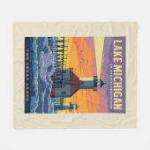 Couverture Polaire Grands Lacs | Lac Michigan (Devant (Horizontal))