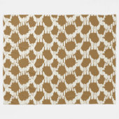 Couverture Polaire Grands points contrastés marron (Devant (Horizontal))