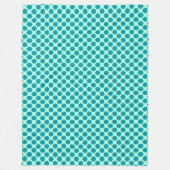 Couverture Polaire Grands points rétro - aqua et turquoise (Devant)