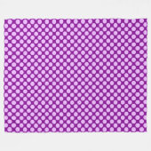Couverture Polaire Grands points rétro - orchidée et violette (Devant (Horizontal))