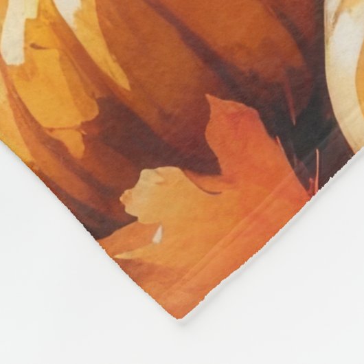 Couverture Polaire Grands Pyrénées À L'Automne Feuilles L'Art Thanksg (Coin)