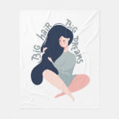 Couverture Polaire Grands rêves de grands cheveux (Devant)