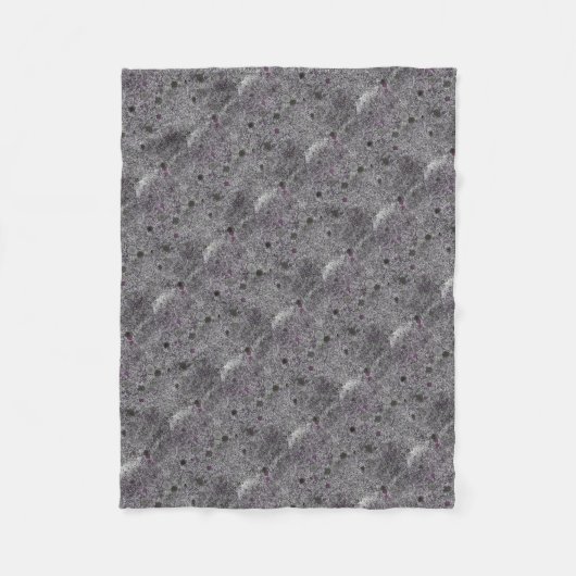 Couverture Polaire Granit gris avec détails rose (Devant)