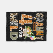 Couverture Polaire Granny Of The Four Ever Wild Safari 4th Birthday B (Devant (Horizontal))