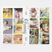 Couverture Polaire Granny We Love You Personalized Hearts (Devant (Horizontal))