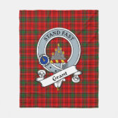 Couverture Polaire Grant Red Clan Badge Tartan Plaid (Devant)