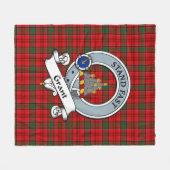 Couverture Polaire Grant Red Clan Badge Tartan Plaid (Devant (Horizontal))