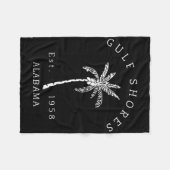 Couverture Polaire Graphique Cool rétro Gulf Shores Al Beach Palm Tre (Devant (Horizontal))