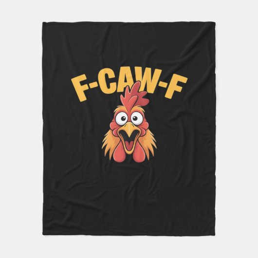 Couverture Polaire Graphique créatif de poulet drôle F-Caw-F (Devant)