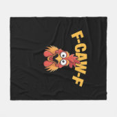 Couverture Polaire Graphique créatif de poulet drôle F-Caw-F (Devant (Horizontal))