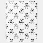 Couverture Polaire Graphique d'à l'os de pitbull (Devant)