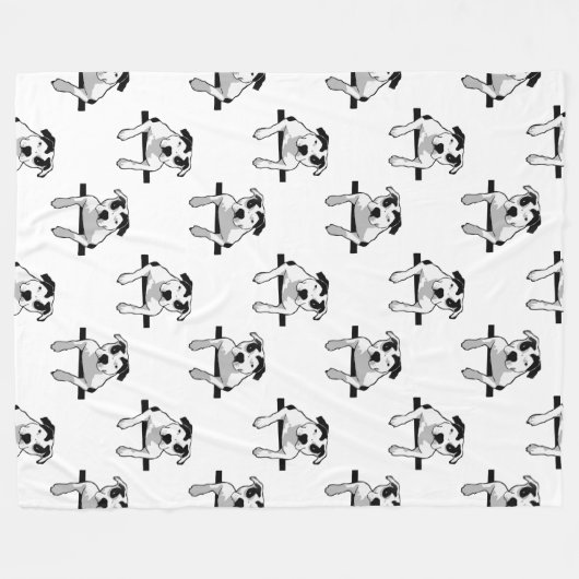 Couverture Polaire Graphique d'à l'os de pitbull (Devant (Horizontal))