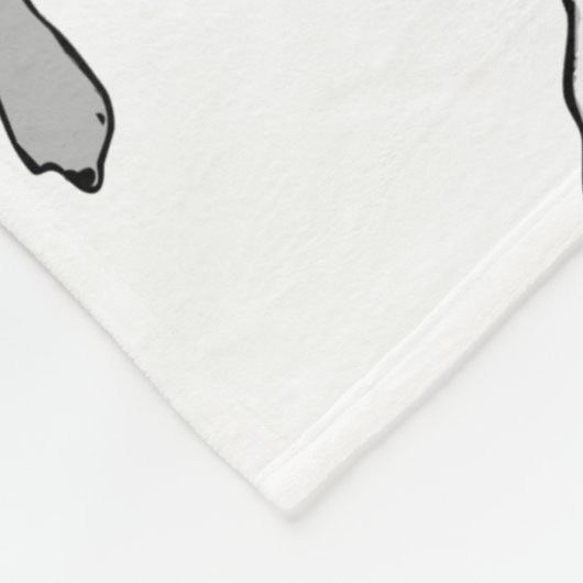 Couverture Polaire Graphique d'à l'os de pitbull (Coin)