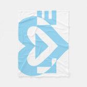 Couverture Polaire Graphique d'amour cool, Bleu (Devant)