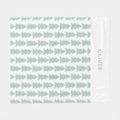 Couverture Polaire Graphique d'arbre de Noël vert bleu géométrique mo (Devant (Horizontal))