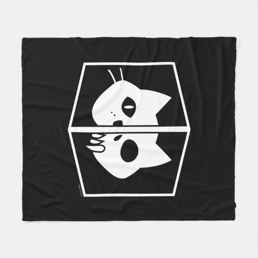 Couverture Polaire Graphique de chat de Schrödinger (Devant (Horizontal))