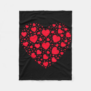 Couverture Polaire Graphique de cœur d'amour pour femmes et filles Sa