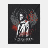 Couverture Polaire Graphique de graffiti de Castiel surnaturel (Devant)