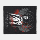 Couverture Polaire Graphique de graffiti de Castiel surnaturel (Devant (Horizontal))