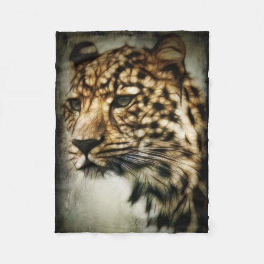 COUVERTURE POLAIRE GRAPHIQUE DE GUÉPARD NUMÉRIQUE ÉTONNANT IMPRIMÉ (Devant)
