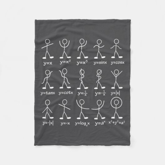 Couverture Polaire Graphique de maths drôle de Stick Figures Algèbre (Devant)