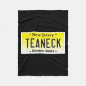 Couverture Polaire Graphique de plaque d'immatriculation Teaneck New  (Devant)