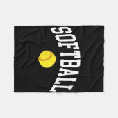 Couverture Polaire Graphique de softball (Devant (Horizontal))