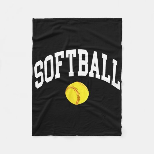 Couverture Polaire Graphique de softball (Devant)