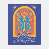 Couverture Polaire Graphique de Talavera de scarabée bleu (Devant)