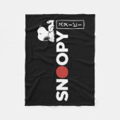 Couverture Polaire Graphique de typographie japonaise Snoopy (Devant)