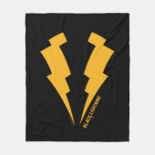 Couverture Polaire Graphique des boulons de foudre noirs (Devant)