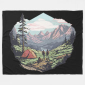 Couverture Polaire Graphique extérieur unique, rétrographique/vintage (Devant (Horizontal))