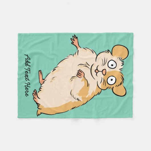 Couverture Polaire Graphique fait sur commande mignon de hamster (Devant (Horizontal))