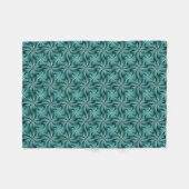 Couverture Polaire Graphique géométrique 3D pivotante Turquoise vert (Devant (Horizontal))