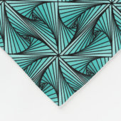 Couverture Polaire Graphique géométrique 3D pivotante Turquoise vert (Coin)