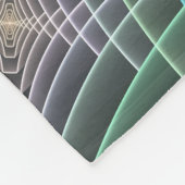 Couverture Polaire Graphique géométrique Turquoise moderne (Coin)