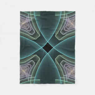 Couverture Polaire Graphique géométrique Turquoise moderne