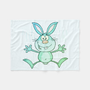 Couverture Polaire Graphique mignon heureux de lapin