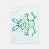 Couverture Polaire Graphique mignon heureux de lapin (Devant)