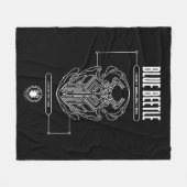 Couverture Polaire Graphique technique du scarabée bleu (Devant (Horizontal))